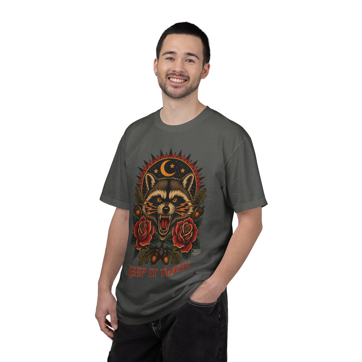 Keep It Trashy Raccoon Tattoo Flash T-Shirt