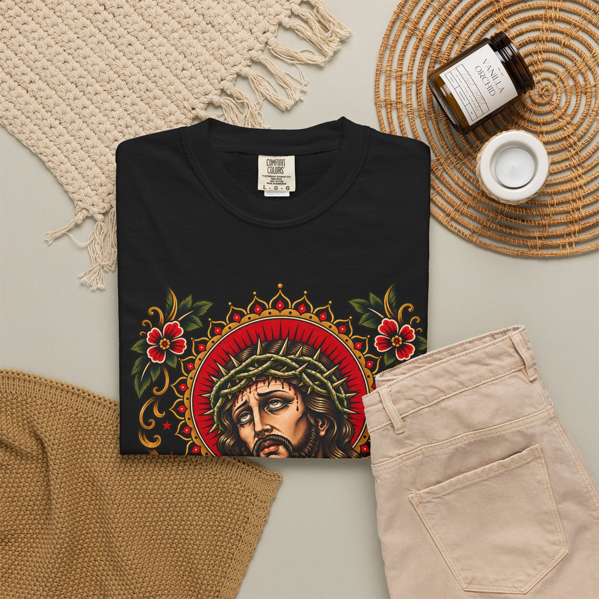 Jesus Sacred Heart Tattoo Flash T-Shirt