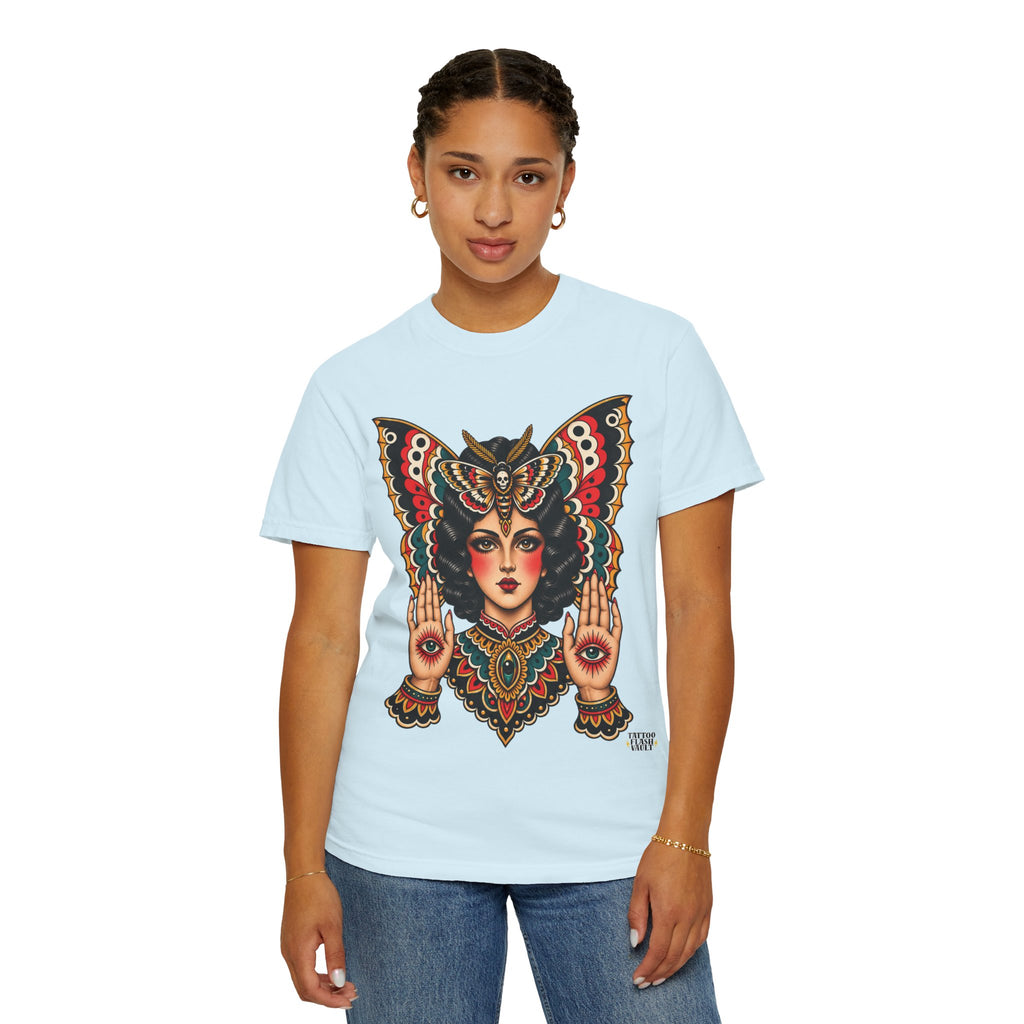 Gypsy Moth Woman Tattoo Flash Sheet T-Shirt