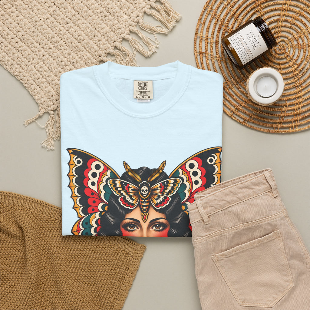 Gypsy Moth Woman Tattoo Flash Sheet T-Shirt