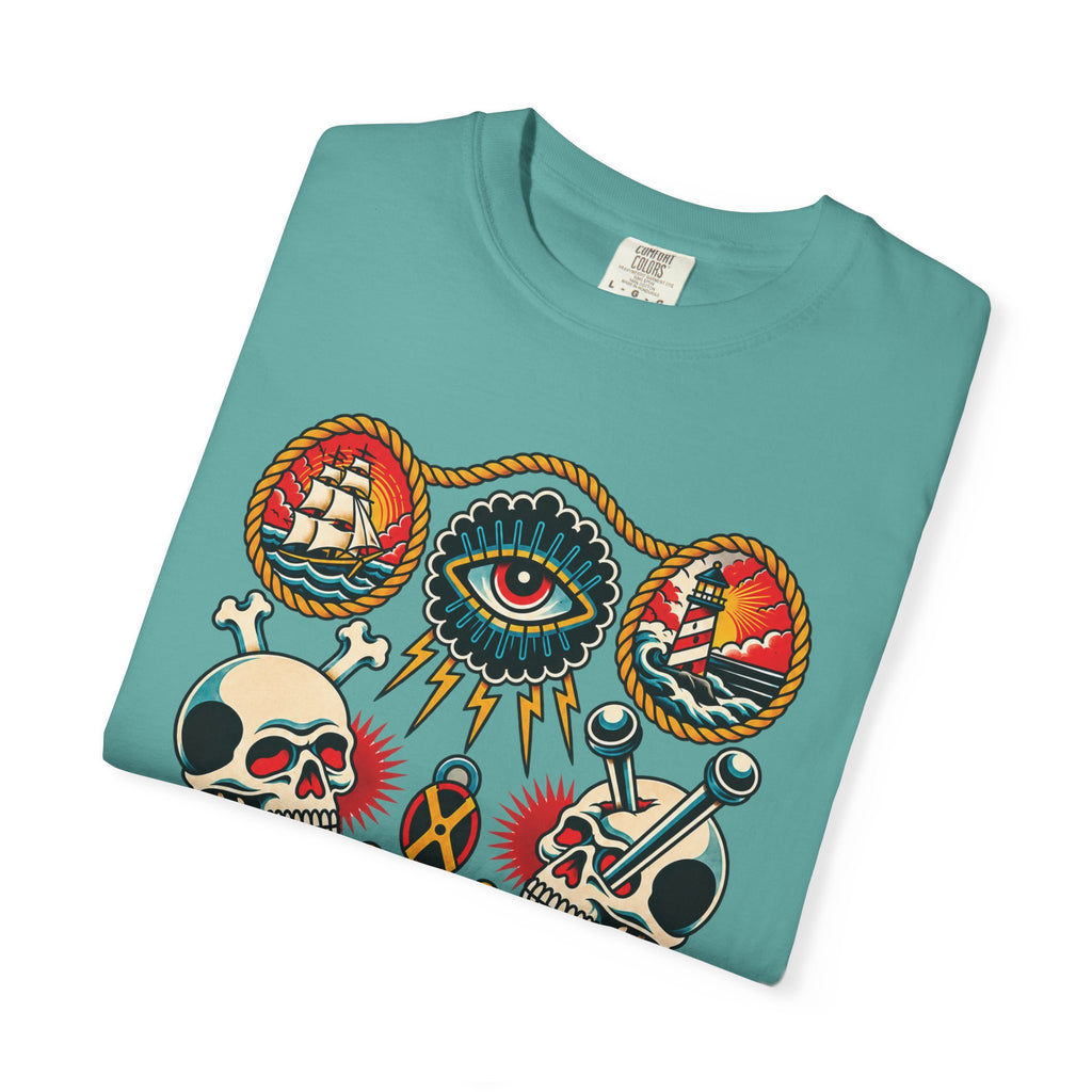 American Traditional Tattoo Flash Sheet T-Shirt