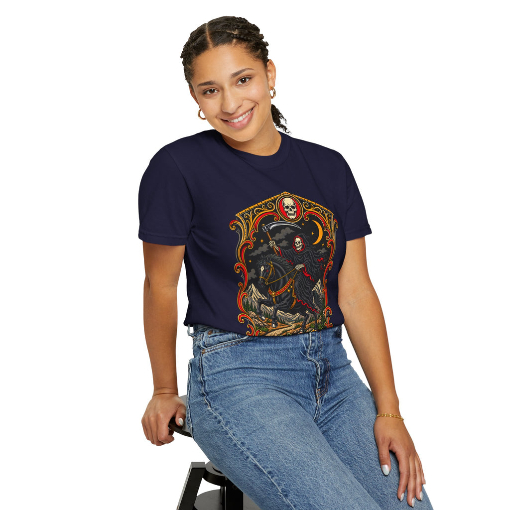Grim Reaper Horseman Tattoo Flash T-Shirt