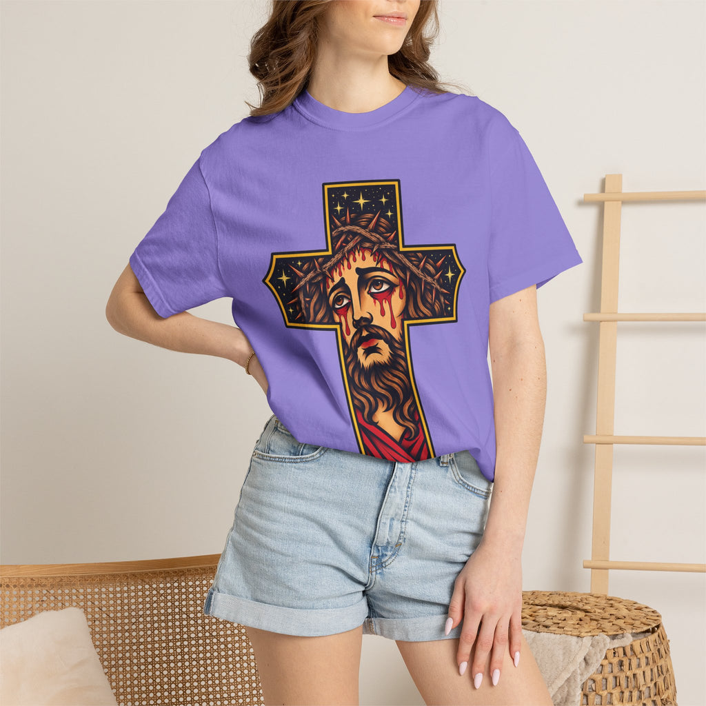 Matthew 11:28 Jesus Cross Tattoo Flash T-Shirt