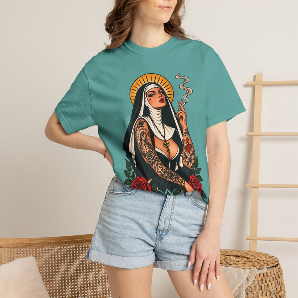 Rebel Nun Tattoo Flash T-Shirt