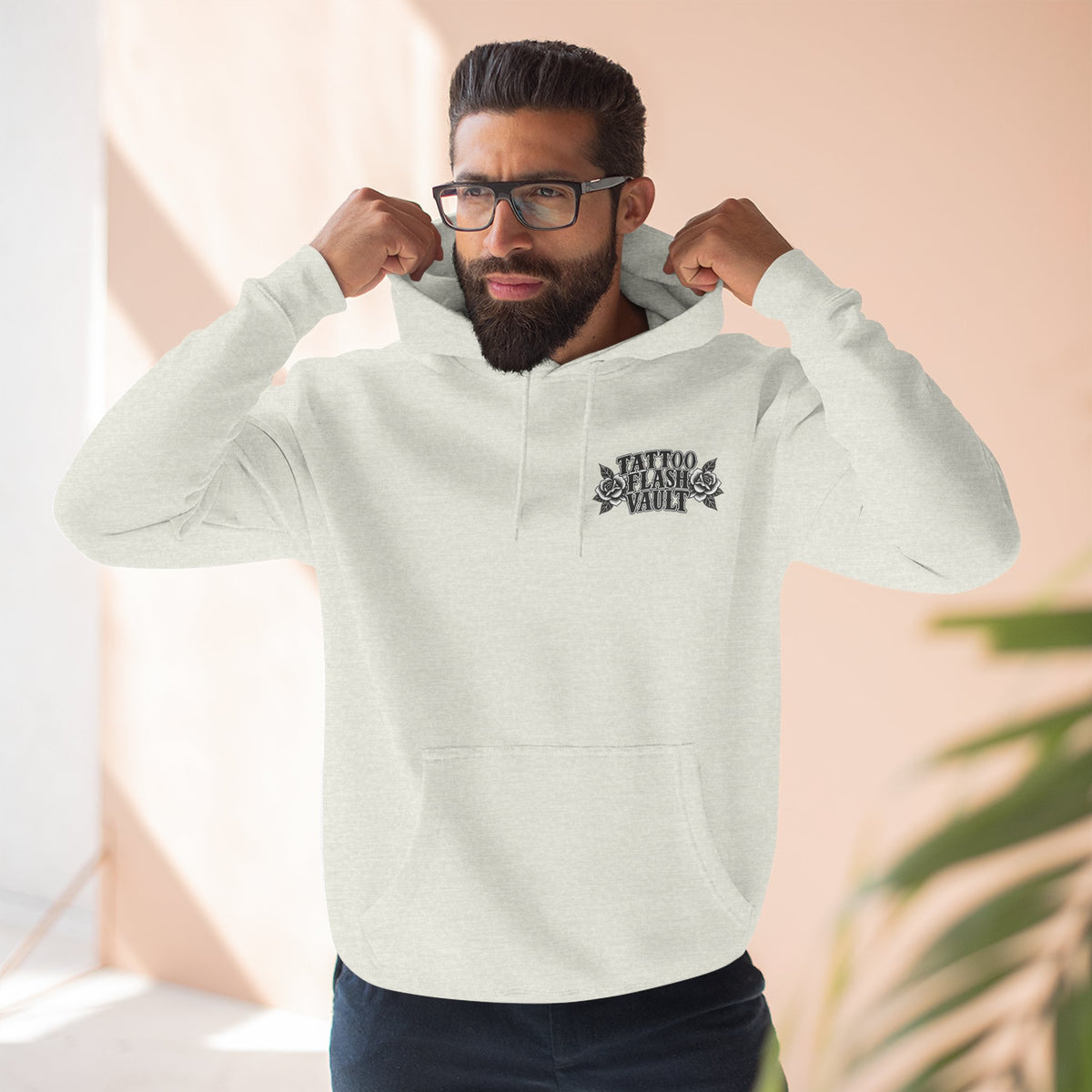 Sacrificial Lamb Tattoo Flash Pullover Hoodie (Back Design)