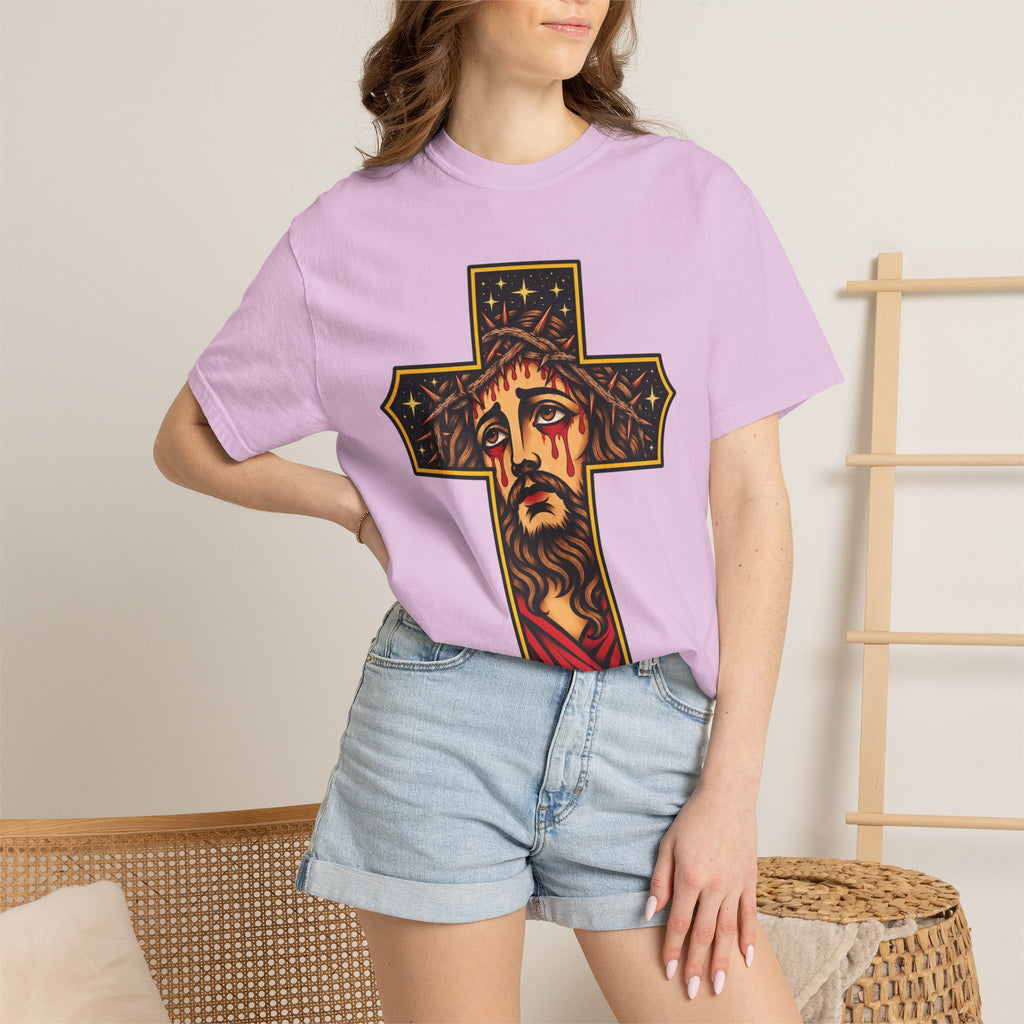 Matthew 11:28 Jesus Cross Tattoo Flash T-Shirt