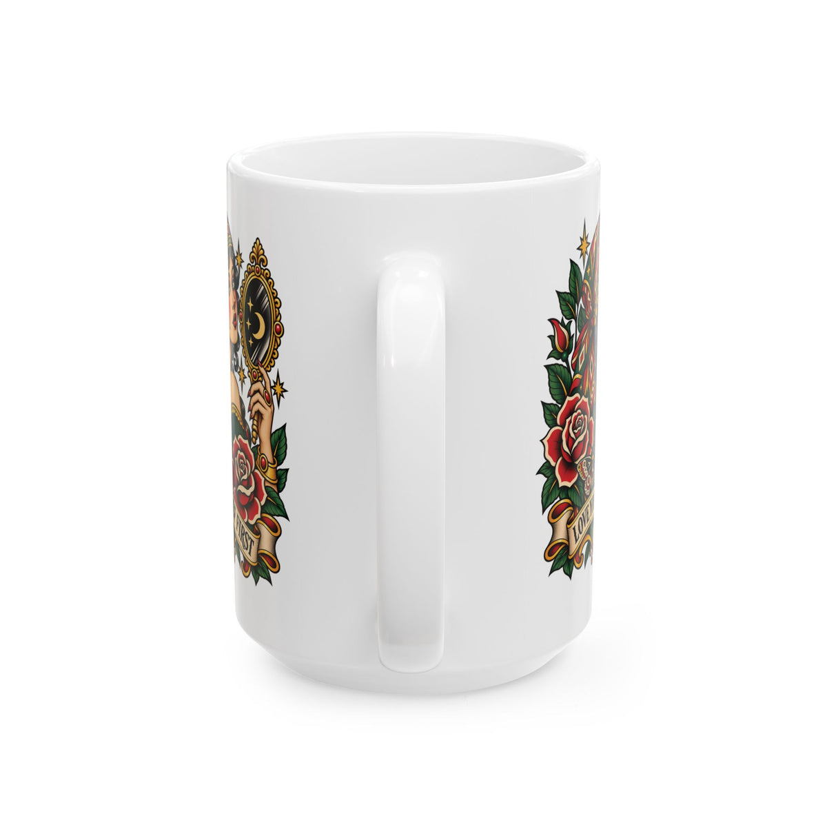 Love Yourself First Gypsy Tattoo Flash Ceramic Coffee Mug (11oz, 15oz)