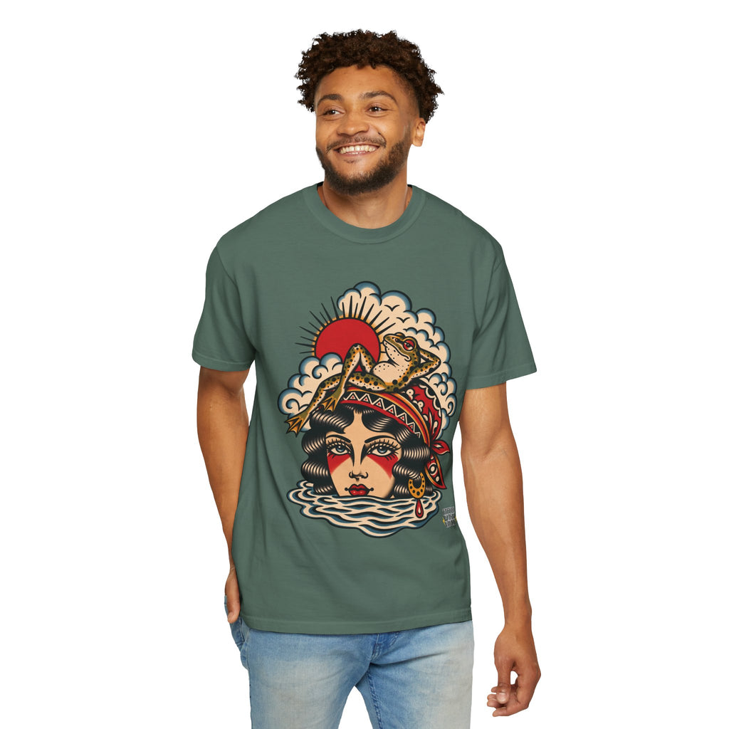Frog & Lady of The Lake Tattoo Flash T-Shirt