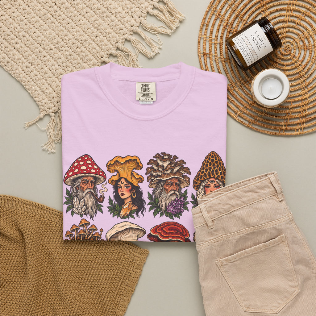 Mushroom Folks Tattoo Flash T Shirt