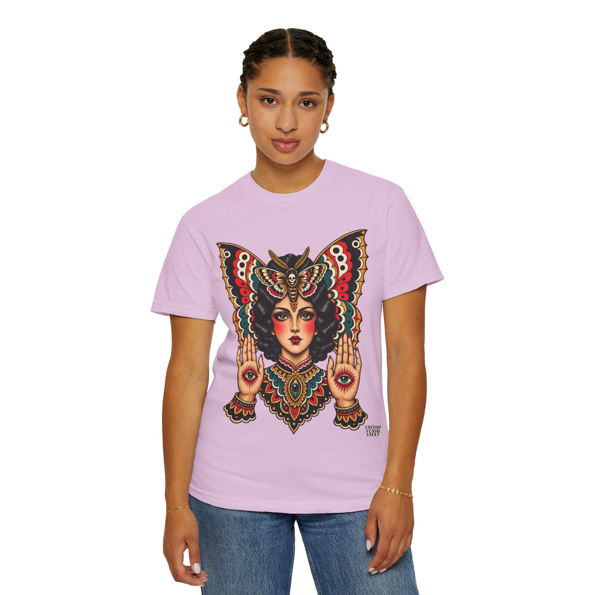 Gypsy Moth Woman Tattoo Flash Sheet T-Shirt