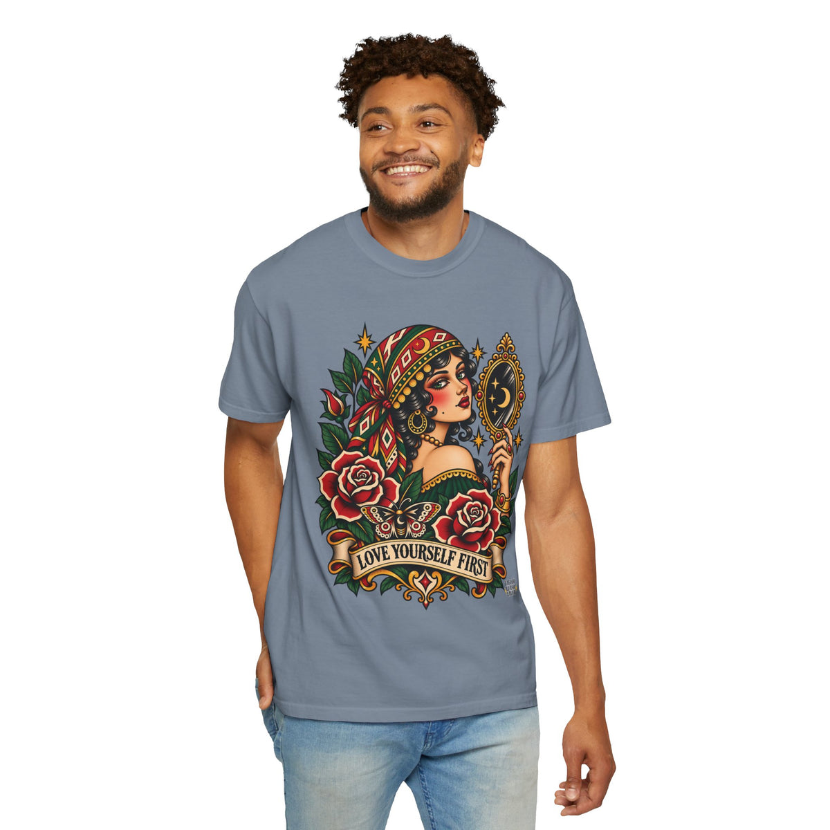 Love Yourself First Gypsy Woman Tattoo Flash Sheet T-Shirt