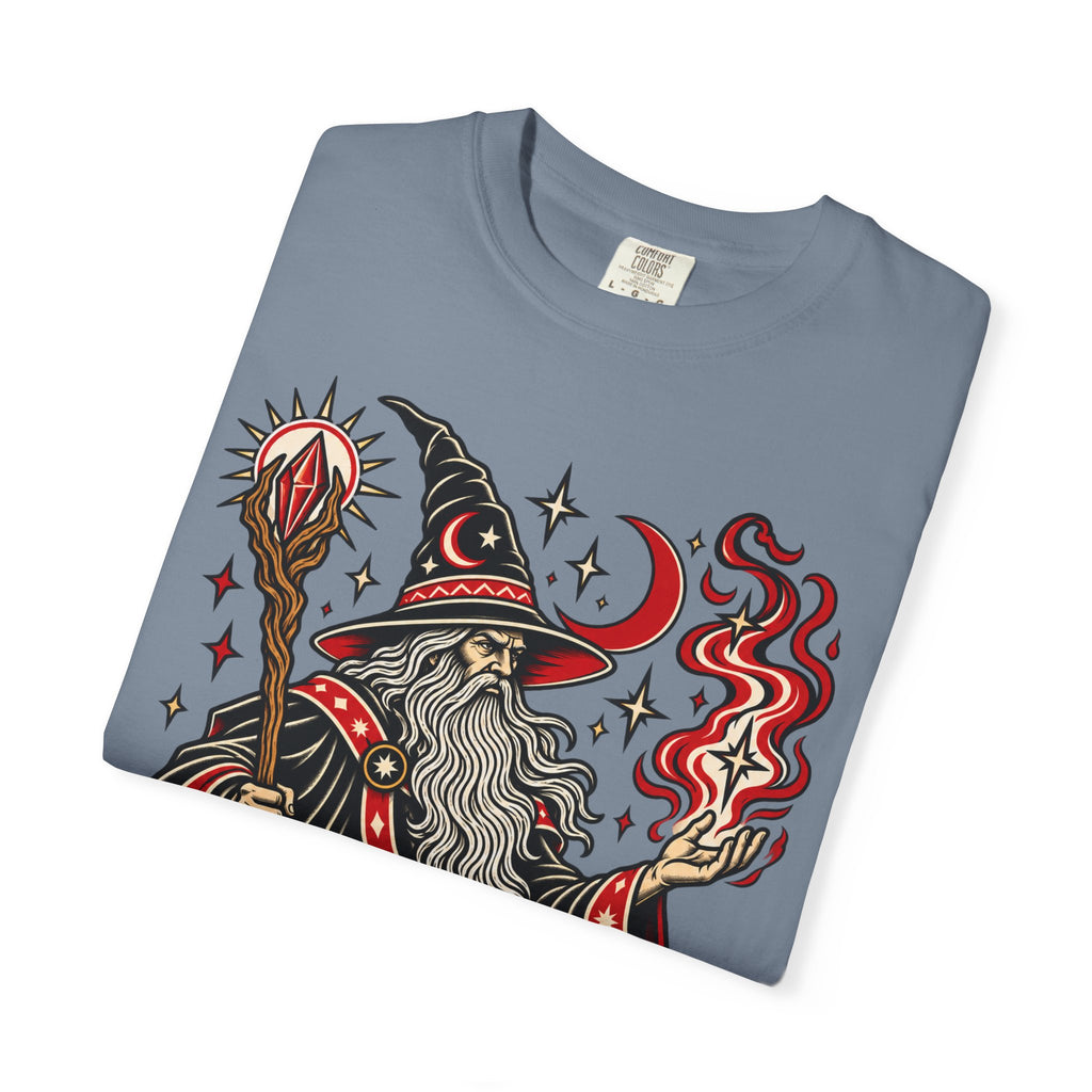 Fire Wizard Tattoo Flash T Shirt