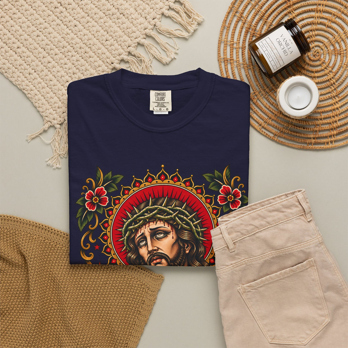 Jesus Sacred Heart Tattoo Flash T-Shirt