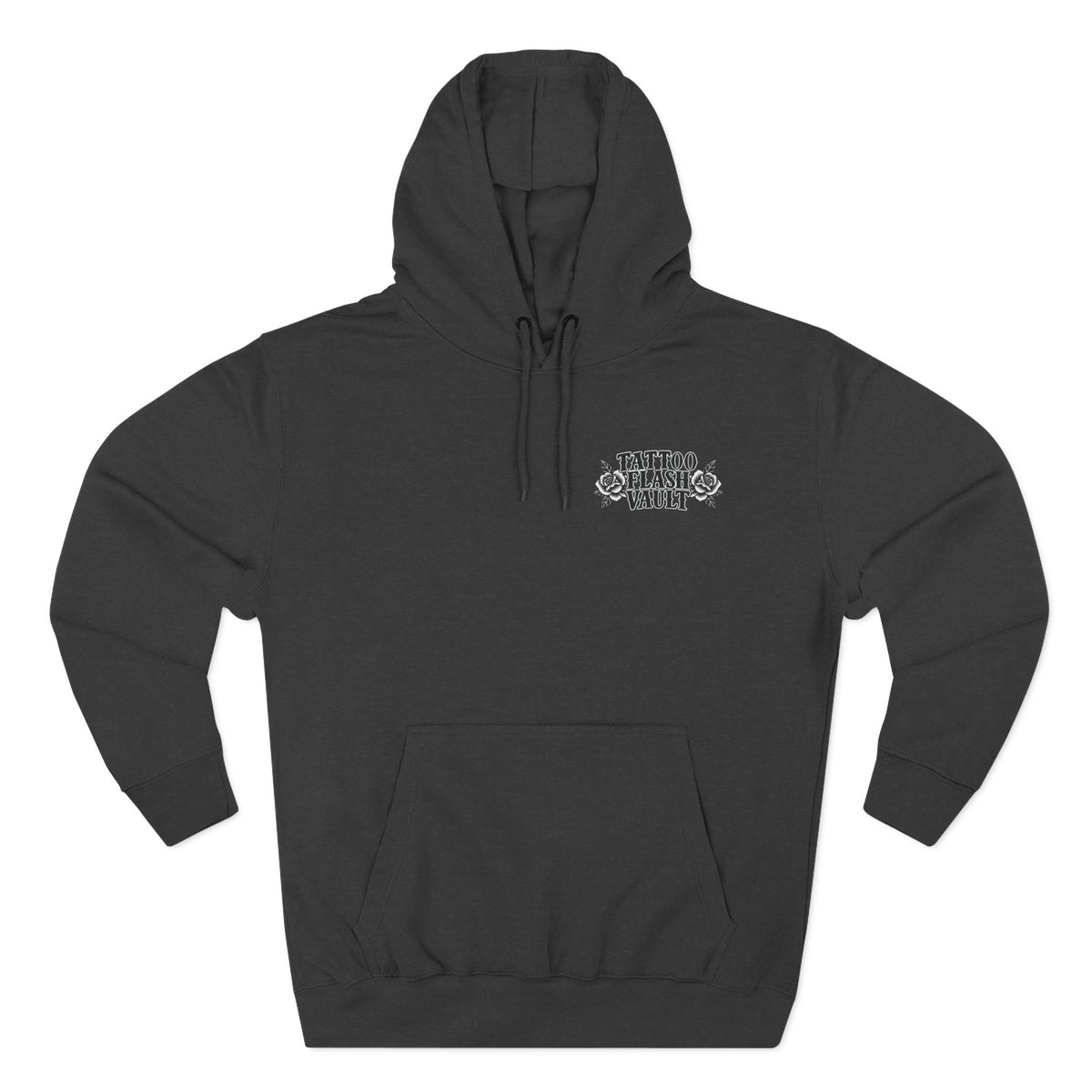 Frog Painter Tattoo Flash Pullover Hoodie (Back Design)
