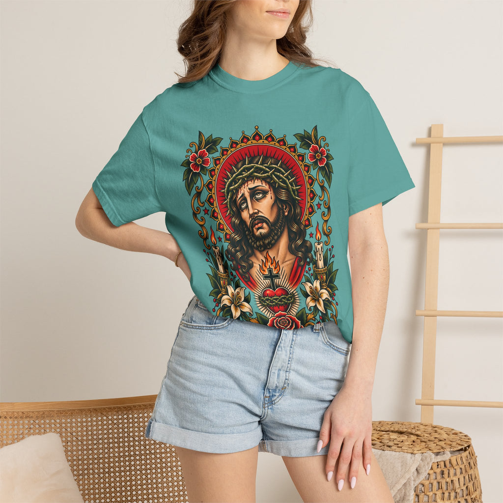 Jesus Sacred Heart Tattoo Flash T-Shirt
