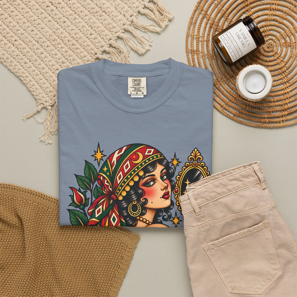 Love Yourself First Gypsy Woman Tattoo Flash Sheet T-Shirt