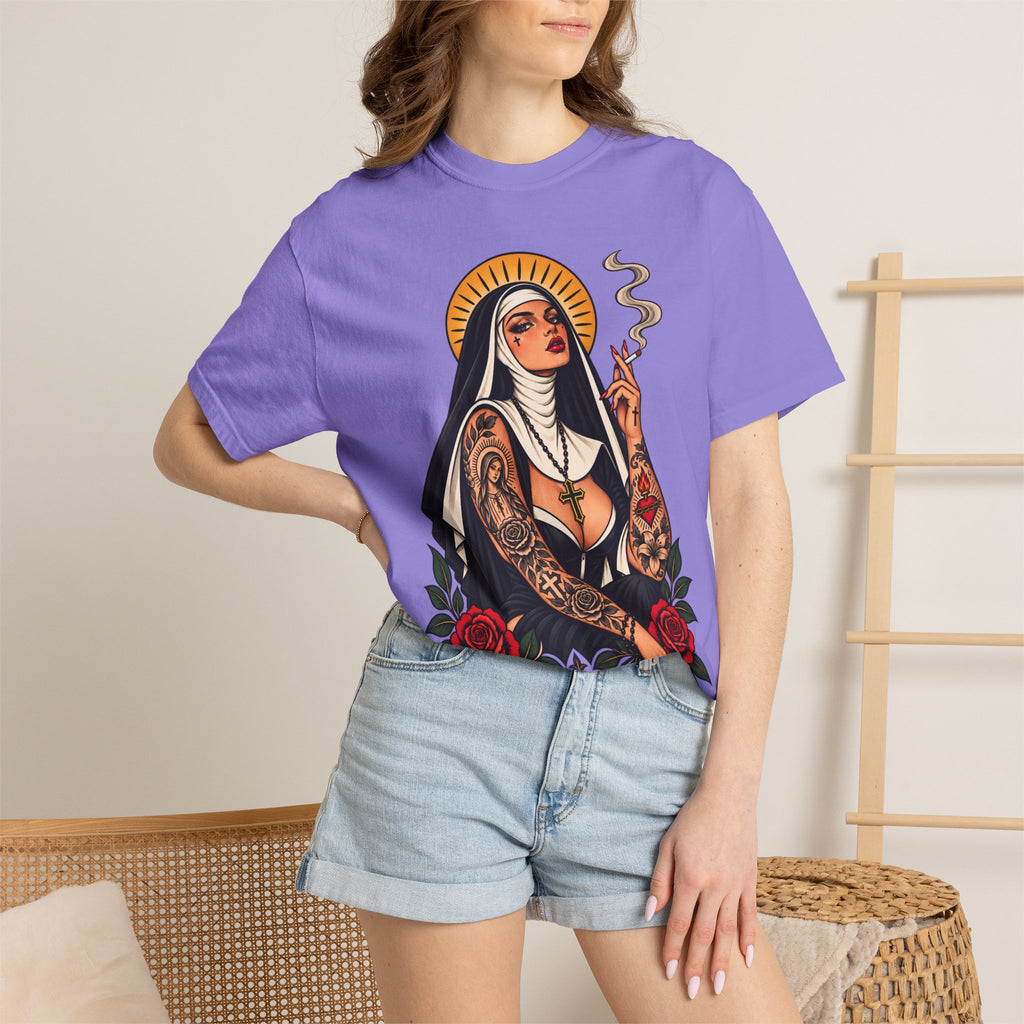Rebel Nun Tattoo Flash T-Shirt