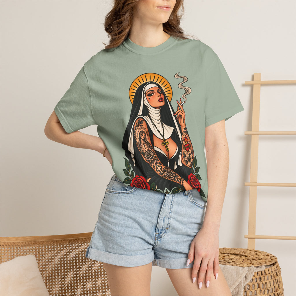 Rebel Nun Tattoo Flash T-Shirt