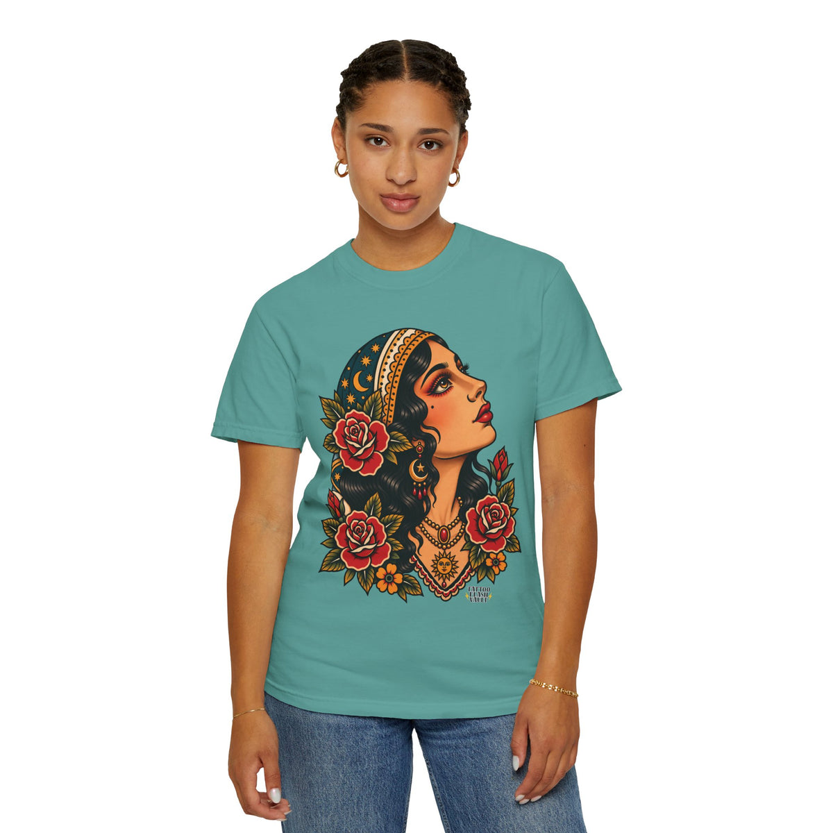 Gypsy Woman Tattoo Flash Sheet T-Shirt