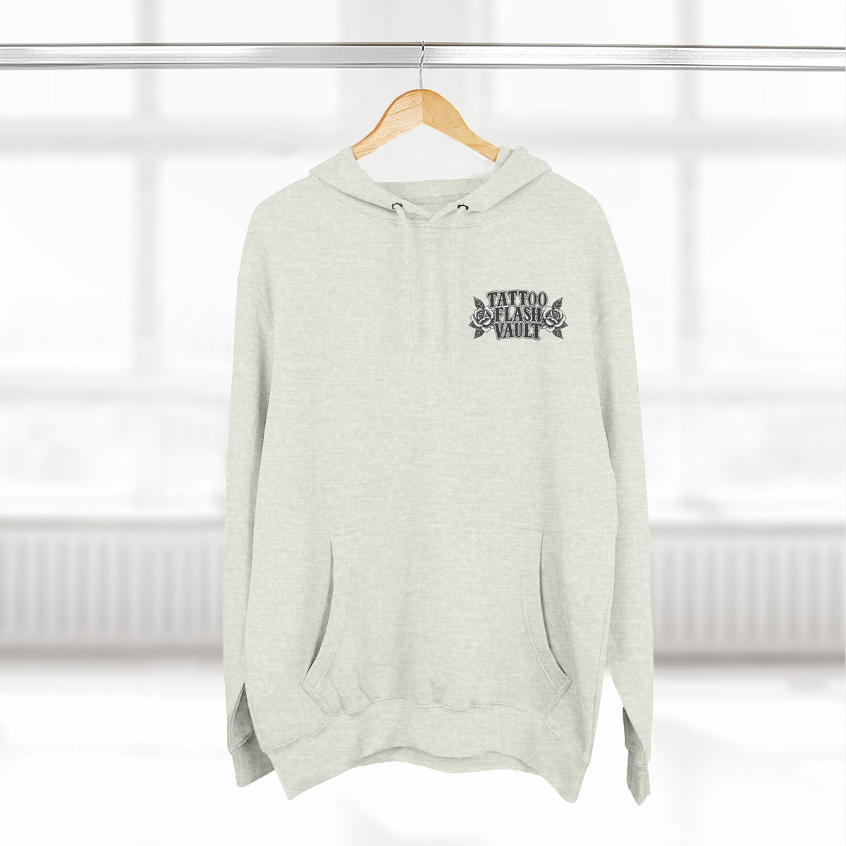 Hellbound Train Tattoo Flash Pullover Hoodie (Back Design)