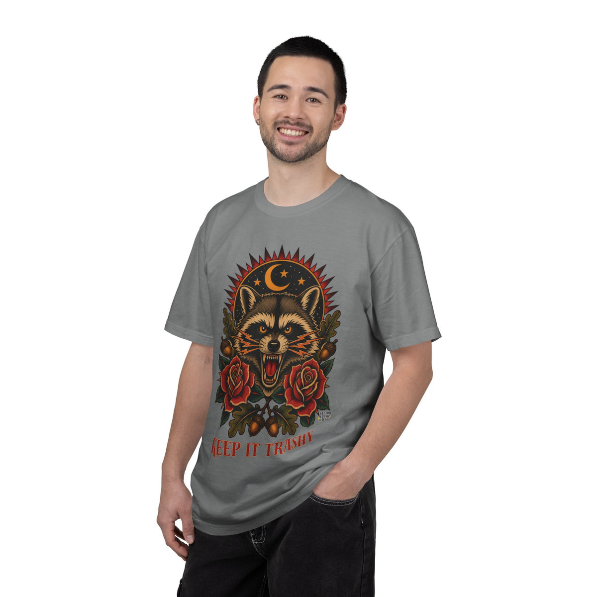 Keep It Trashy Raccoon Tattoo Flash T-Shirt