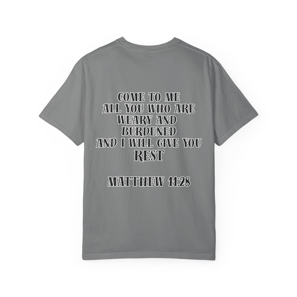 Matthew 11:28 Jesus Cross Tattoo Flash T-Shirt