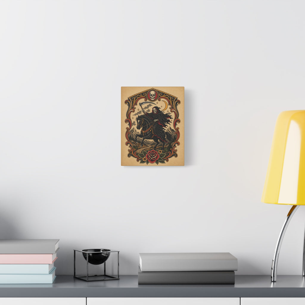 Grim Reaper Horseman Matte Canvas Wall Art