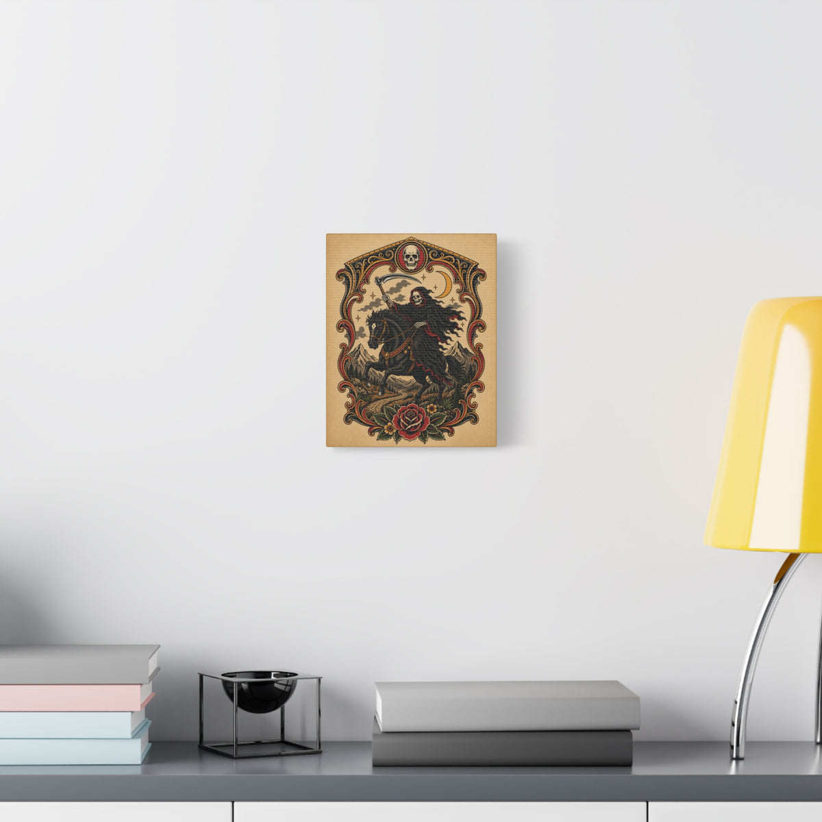 Grim Reaper Horseman Matte Canvas Wall Art