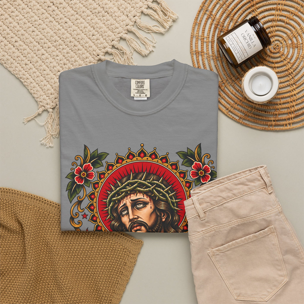 Jesus Sacred Heart Tattoo Flash T-Shirt