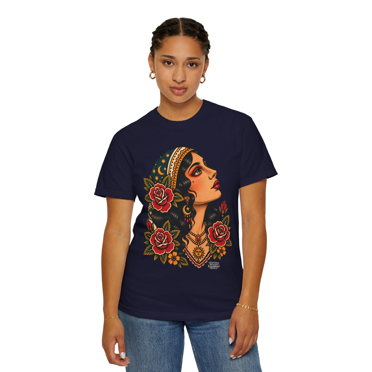 Gypsy Woman Tattoo Flash Sheet T-Shirt