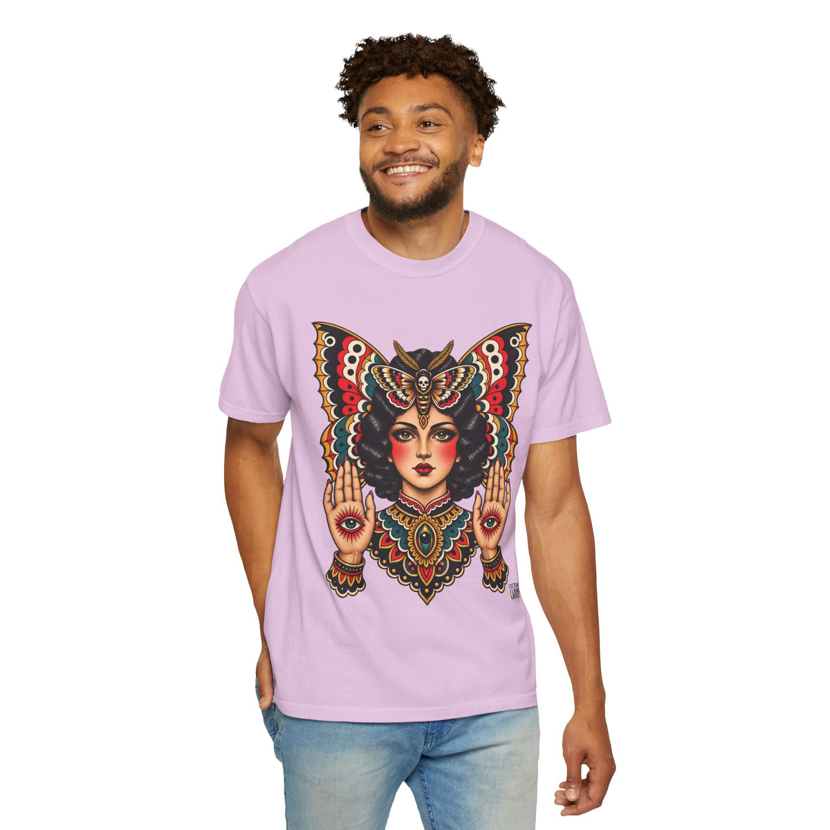Gypsy Moth Woman Tattoo Flash Sheet T-Shirt