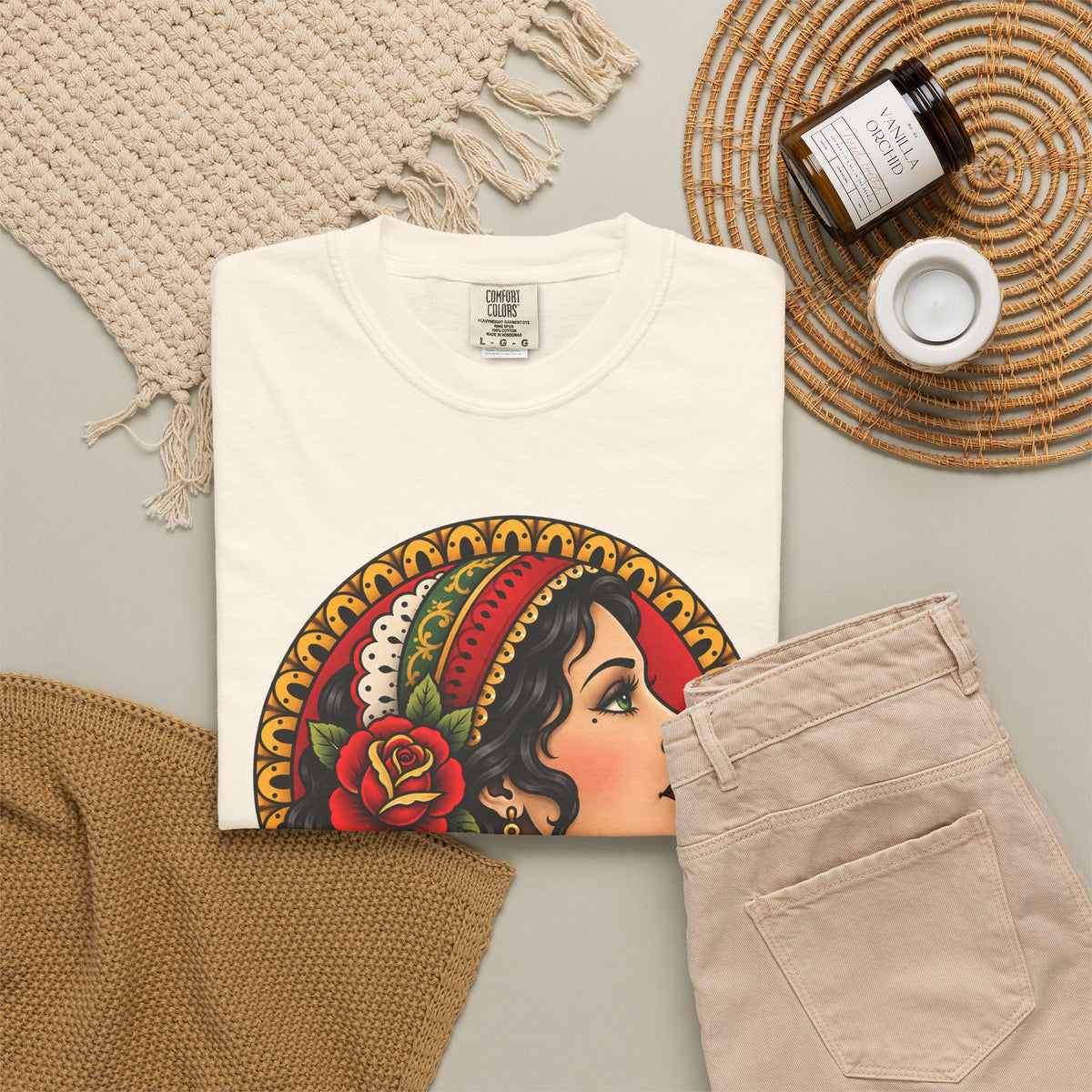 Esmeralda Gypsy Tattoo Flash T shirt