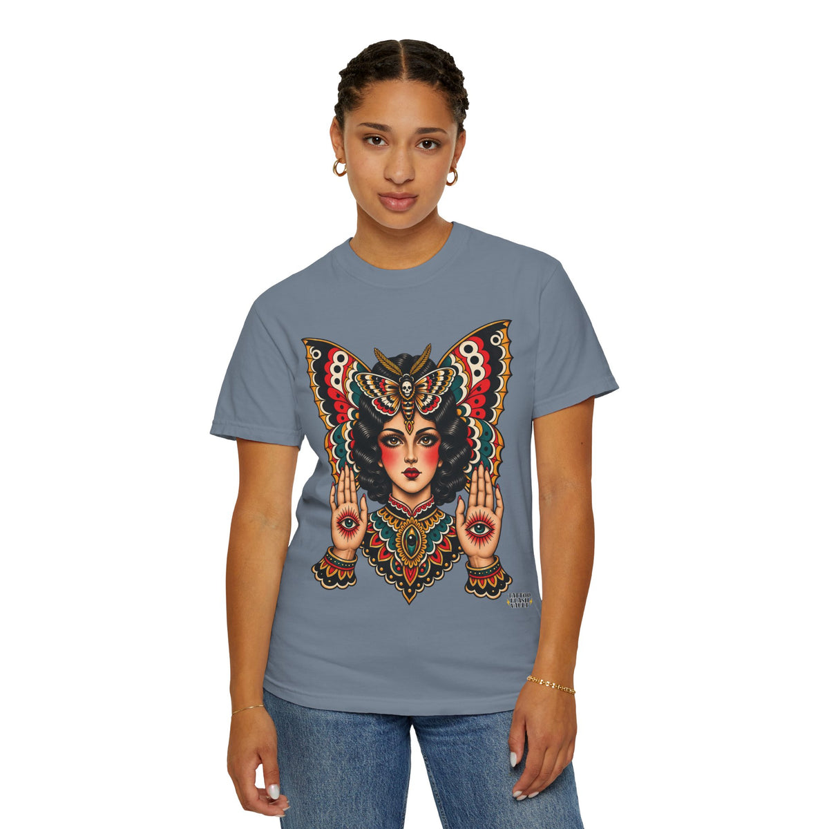 Gypsy Moth Woman Tattoo Flash Sheet T-Shirt