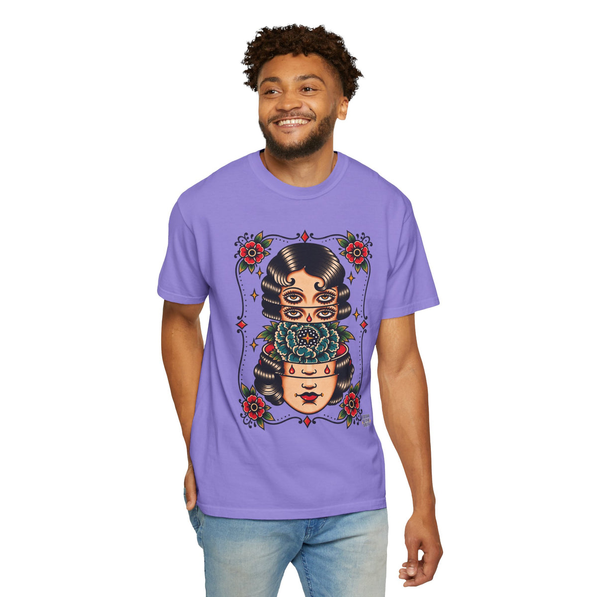 Floral Surrealism Tattoo Flash Sheet T-Shirt