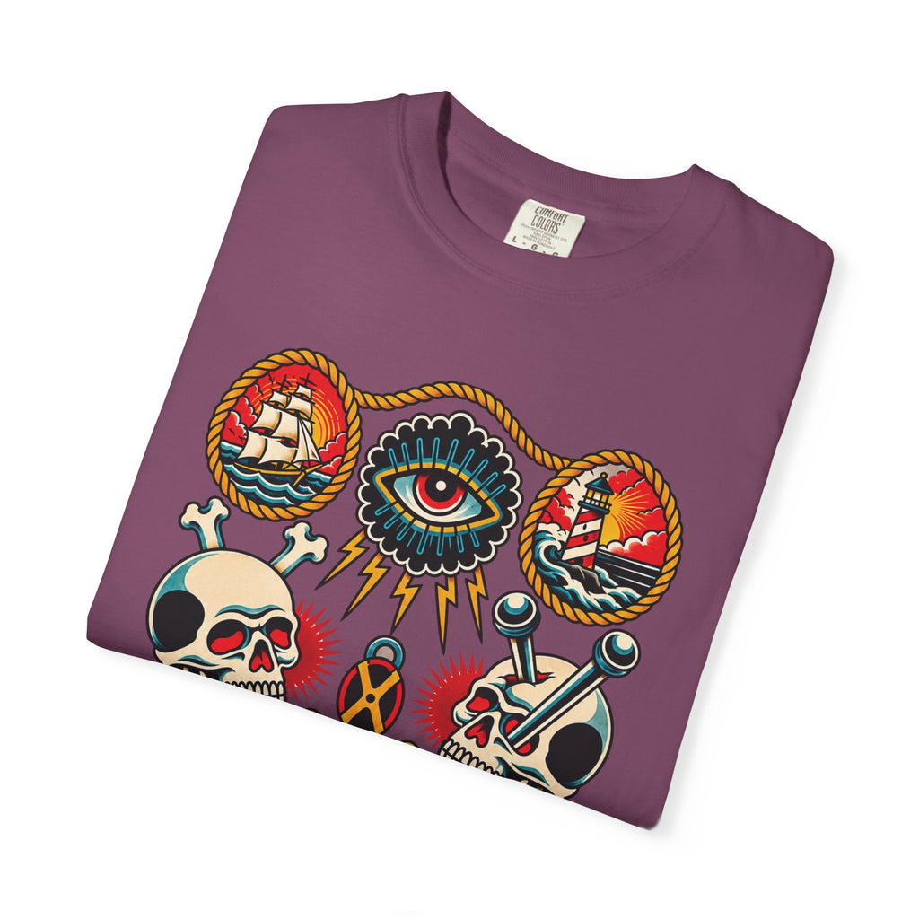 American Traditional Tattoo Flash Sheet T-Shirt