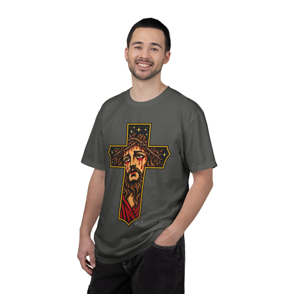 Matthew 11:28 Jesus Cross Tattoo Flash T-Shirt