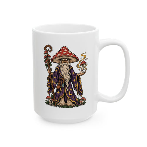 Amanita Mushroom Wizard Tattoo Flash Coffee Mug (11oz & 15oz)