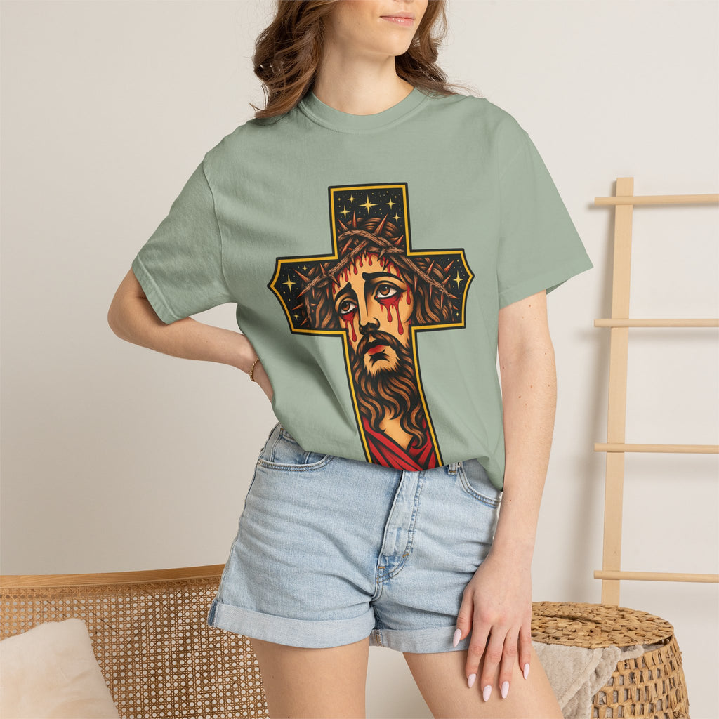 Matthew 11:28 Jesus Cross Tattoo Flash T-Shirt