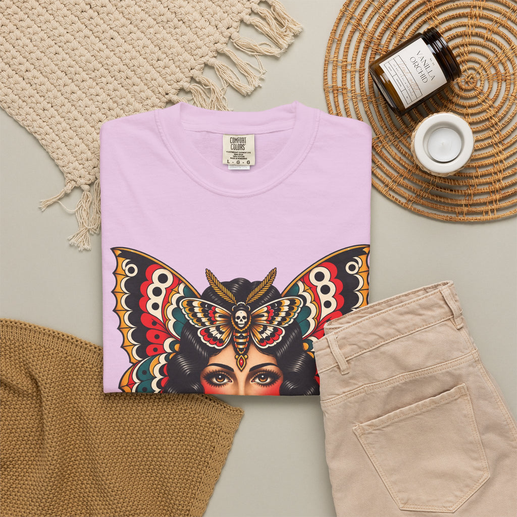 Gypsy Moth Woman Tattoo Flash Sheet T-Shirt