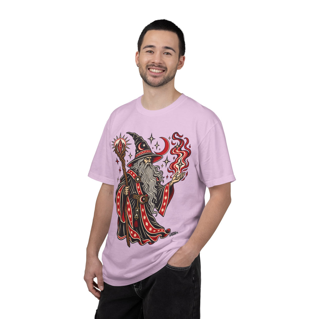 Fire Wizard Tattoo Flash T Shirt