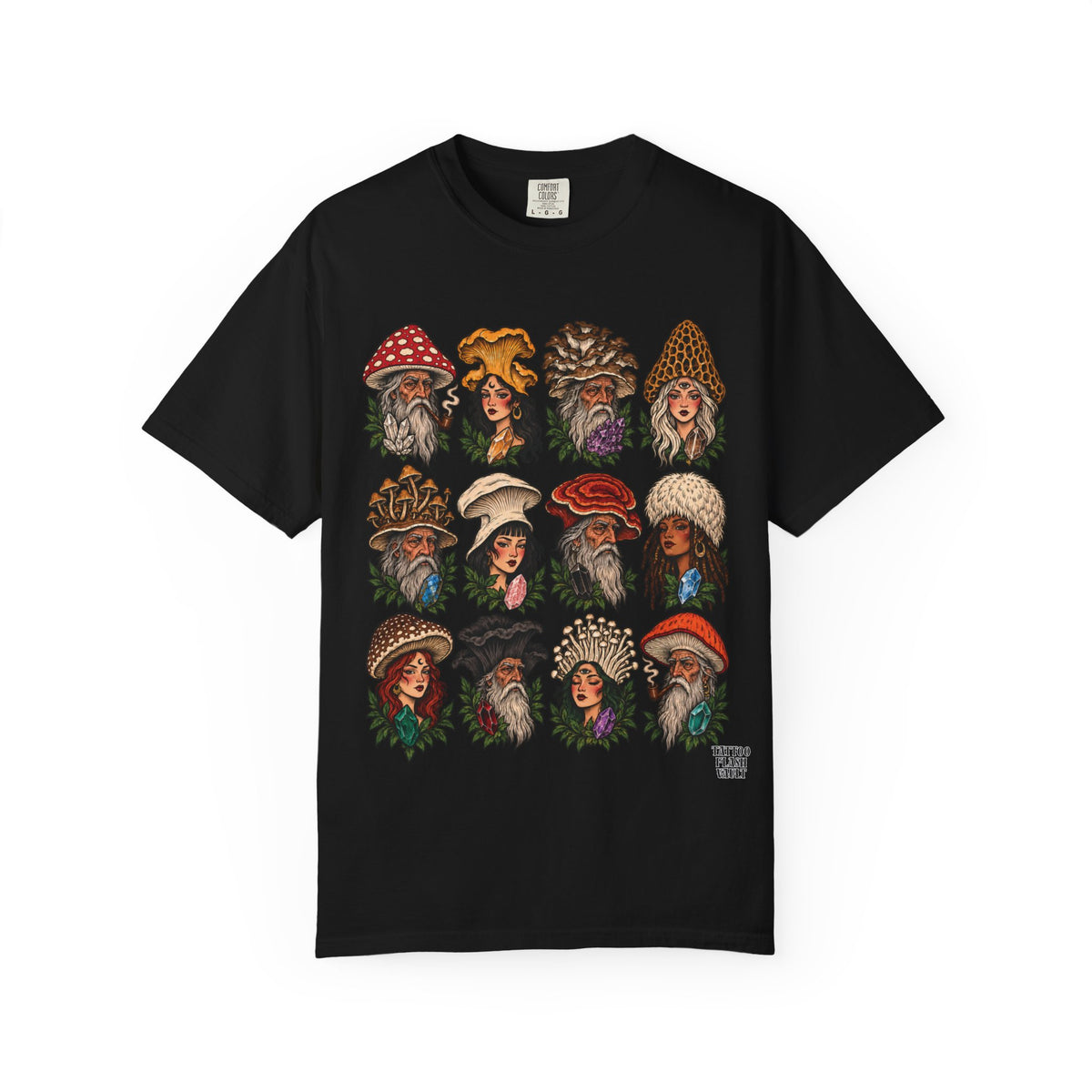 Mushroom Folks Tattoo Flash T Shirt