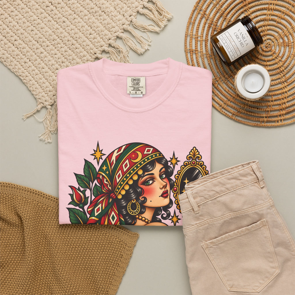 Love Yourself First Gypsy Woman Tattoo Flash Sheet T-Shirt