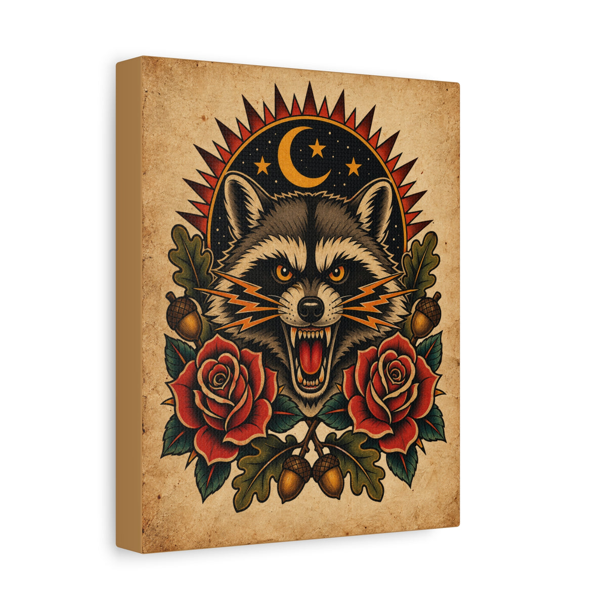 Raccoon Tattoo Flash Wall Art