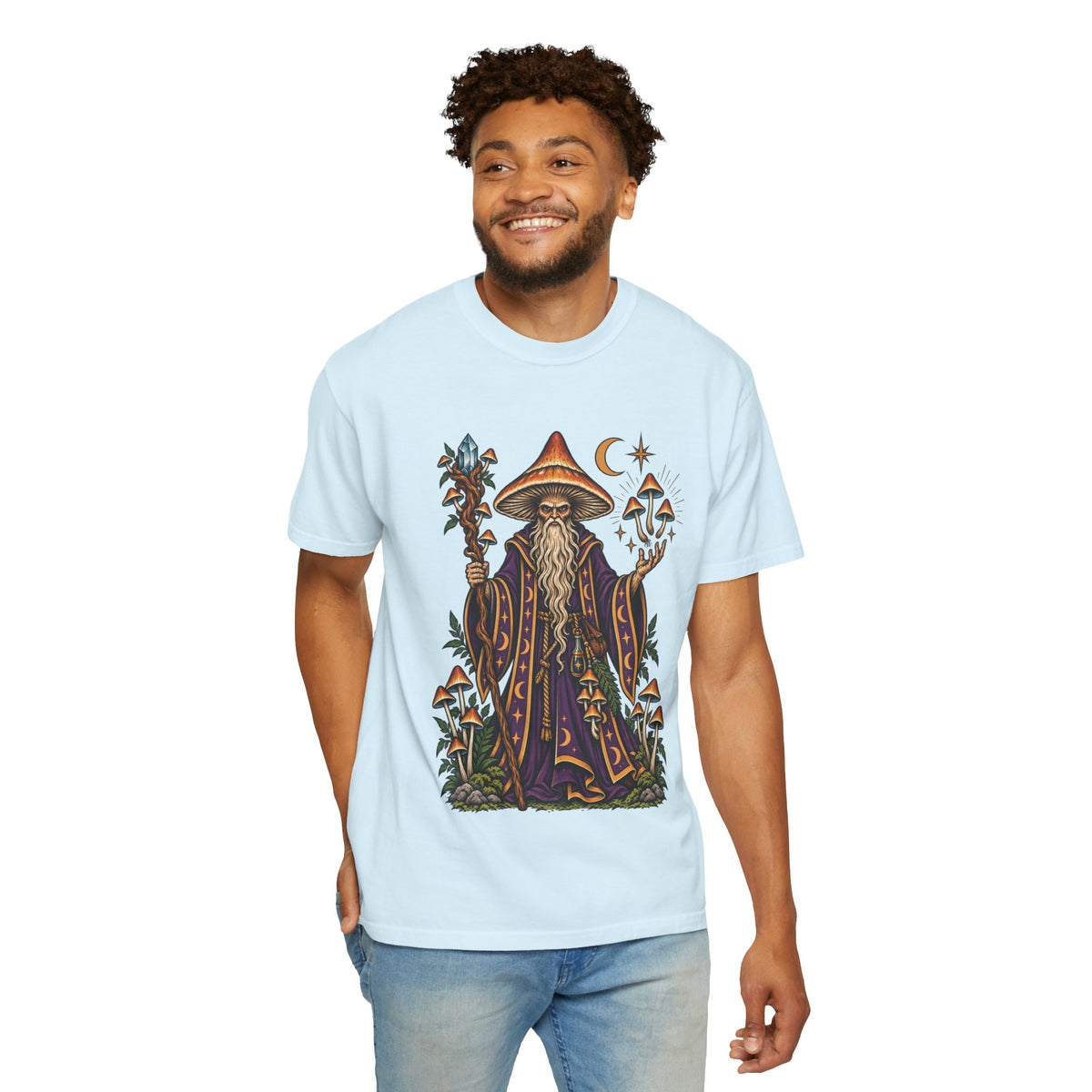 psilocybin Mushroom Wizard Tattoo Flash T-Shirt