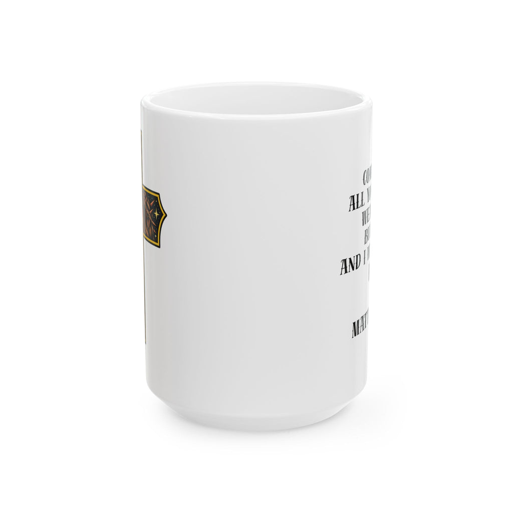 Matthew 11:28 Jesus Cross Tattoo Flash Coffee Mug (11oz & 15oz)