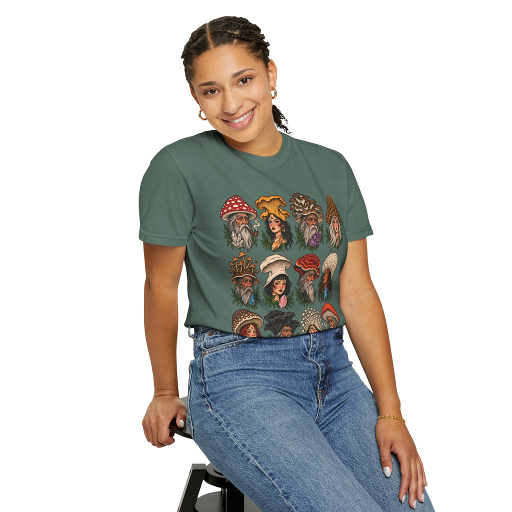 Mushroom Folks Tattoo Flash T Shirt