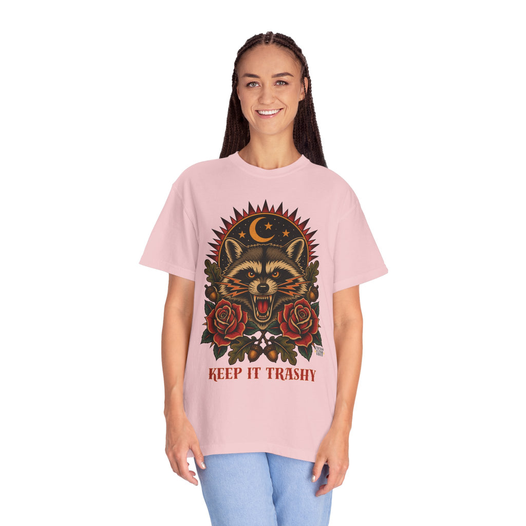 Keep It Trashy Raccoon Tattoo Flash T-Shirt