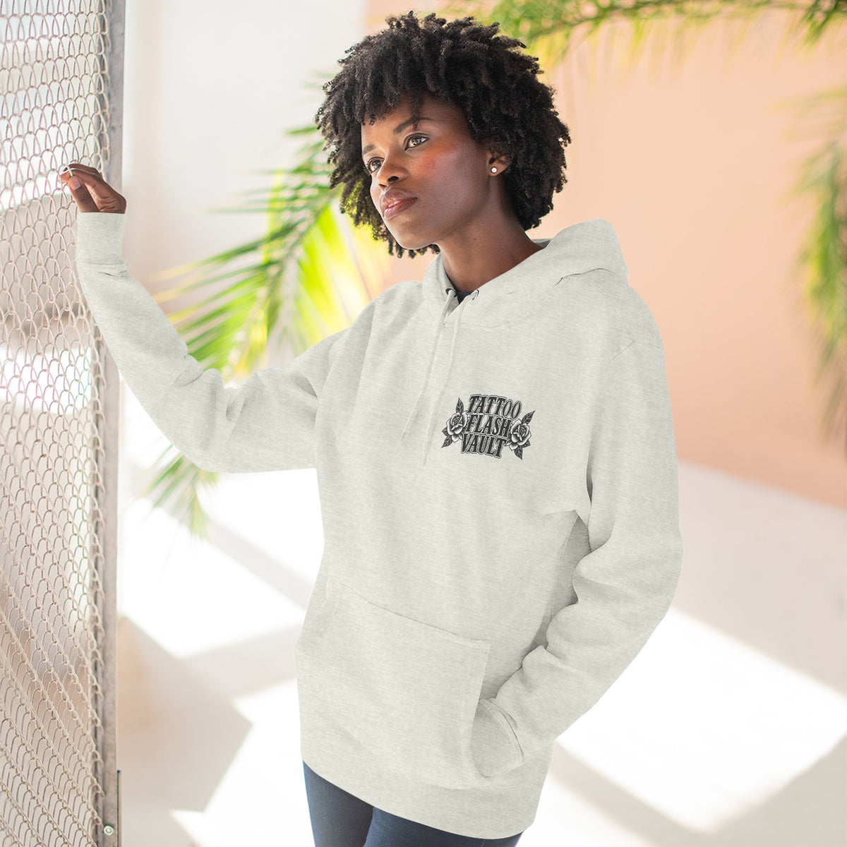 Hellbound Train Tattoo Flash Pullover Hoodie (Back Design)