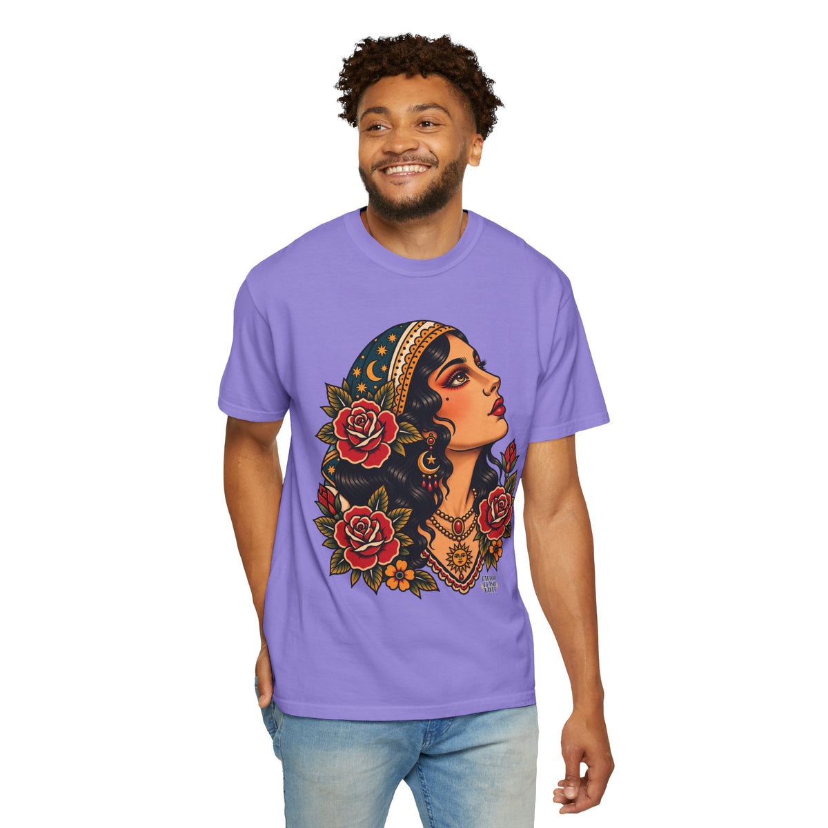 Gypsy Woman Tattoo Flash Sheet T-Shirt