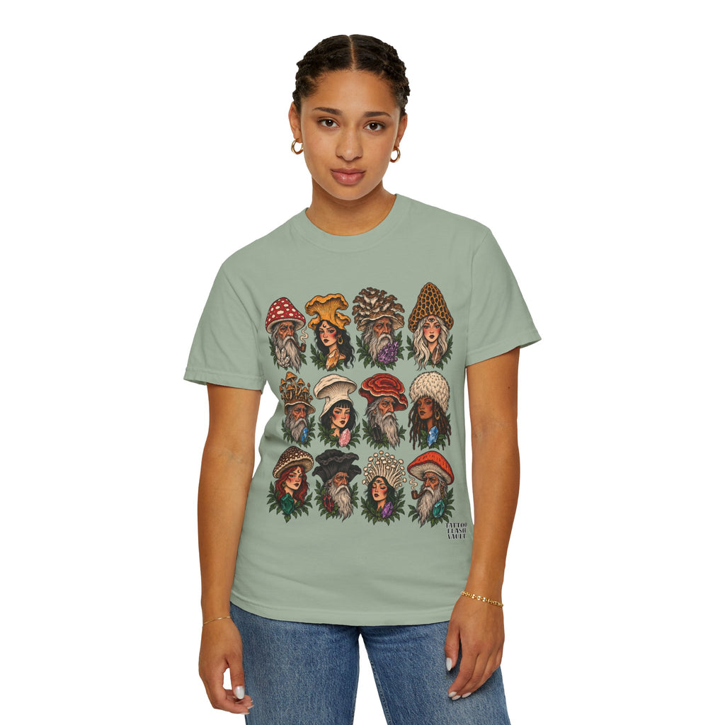 Mushroom Folks Tattoo Flash T Shirt